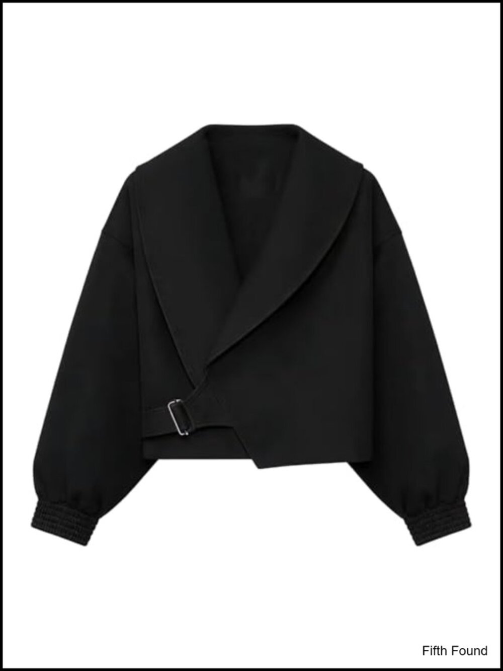 Womens Oversized Cropped Balloon Sleeve Casual Jacket Coat